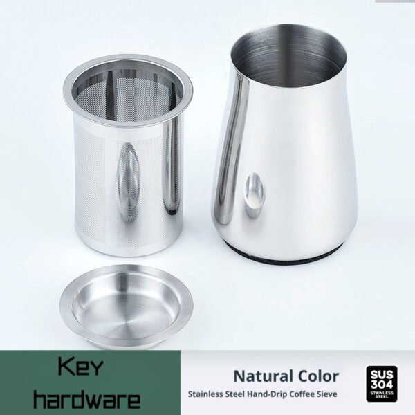 304 Stainless Steel Coffee Powder Sifter & Dosing Cup