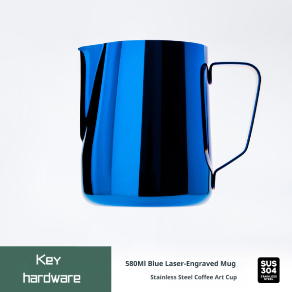 580ml Teflon Coated Stainless Steel Milk Frothing Pitcher with Sharp Spout