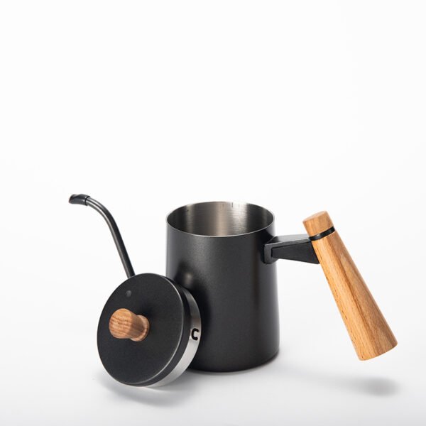 Matte Black Stainless Steel Pour Over Coffee Kettle with Walnut Wood Handle – OEM Wholesale Supplier